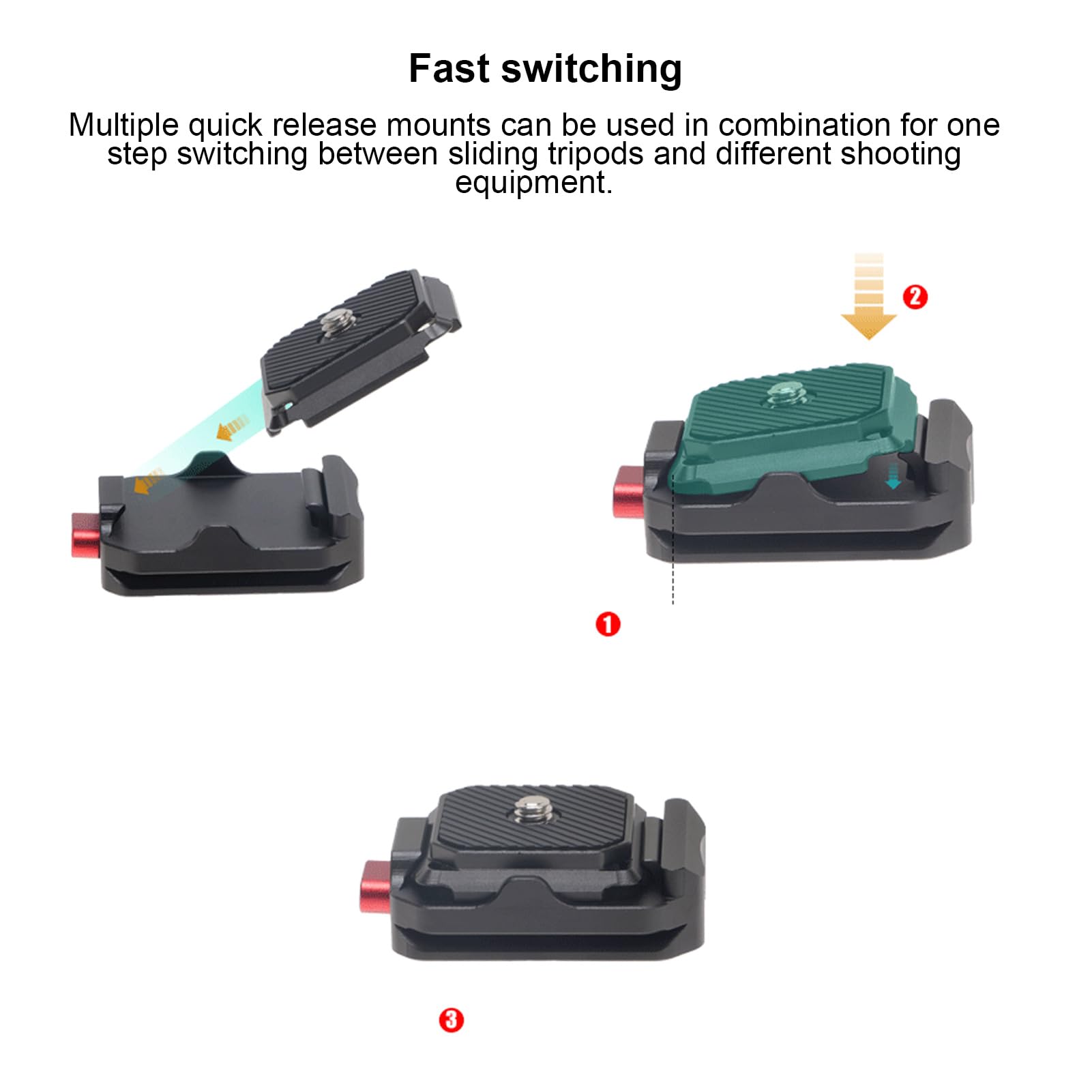Arca Quick Release Camera QR Plate - Durable DSLR Camera Mounting Plate for Tripod & Gimbal | Perfect for Photography, Videography & Travel