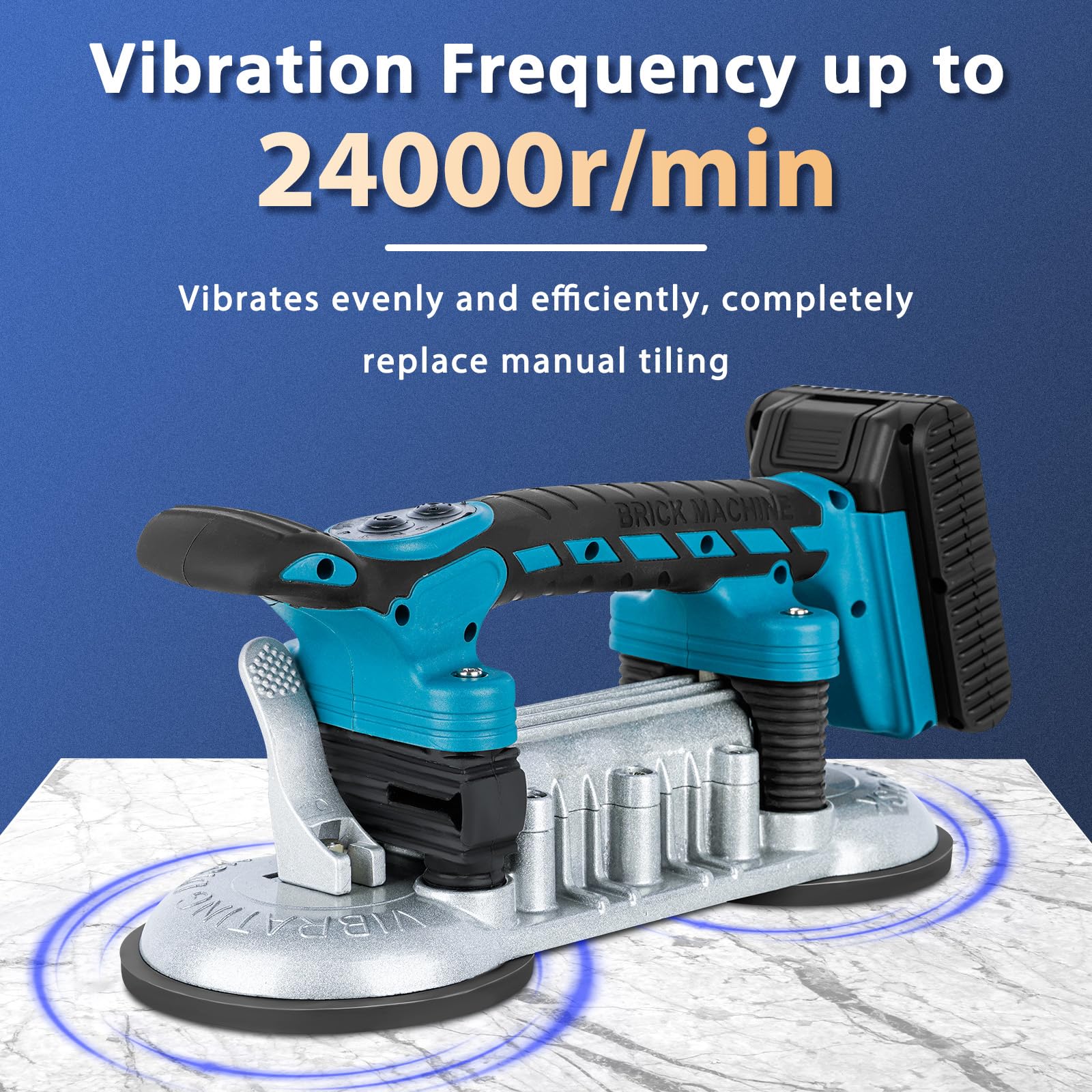 SOKO Tile Vibrator Tool - 6 Speed Adjustable Vibration Machine with Double Suction Cups for Perfect Tile Installation | Professional Floor & Wall Tile Leveling Tool for Home Renovation & Construction Projects