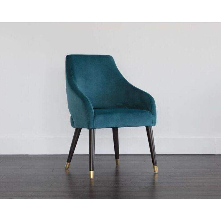 Adelaide Dining Chair - Modern Wooden Kitchen Chairs Set of 2, Comfortable Upholstered Seat with Metal Legs - Perfect for Dining Room, Kitchen, Breakfast Nook & Home Office