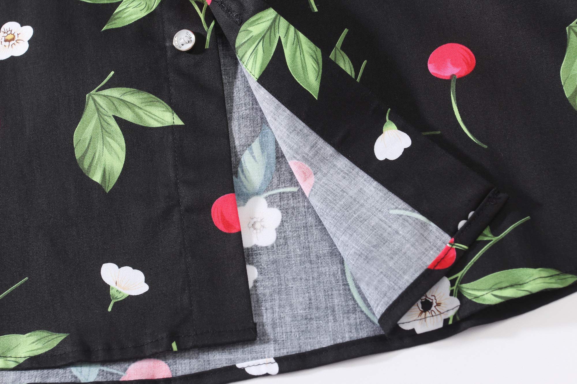 SSLR Men's Casual Short Sleeve Button-Down Hawaiian Shirts - Tropical Print Summer Shirts for Beach, Vacation & Outdoor Activities