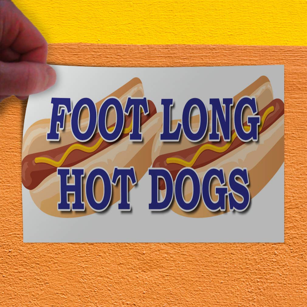 Premium Vinyl Decal Stickers - Multiple Sizes (14x10 Inches) for Hot Dog Stands, Food Trucks & Restaurants - Durable Safety Signs & Labels for Food & Beverage Industry - Perfect for Commercial Kitchens, Fair Booths & Industrial Use