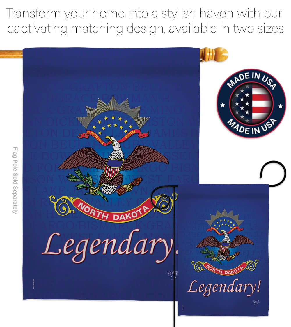 North Dakota Americana House Flag Set 28