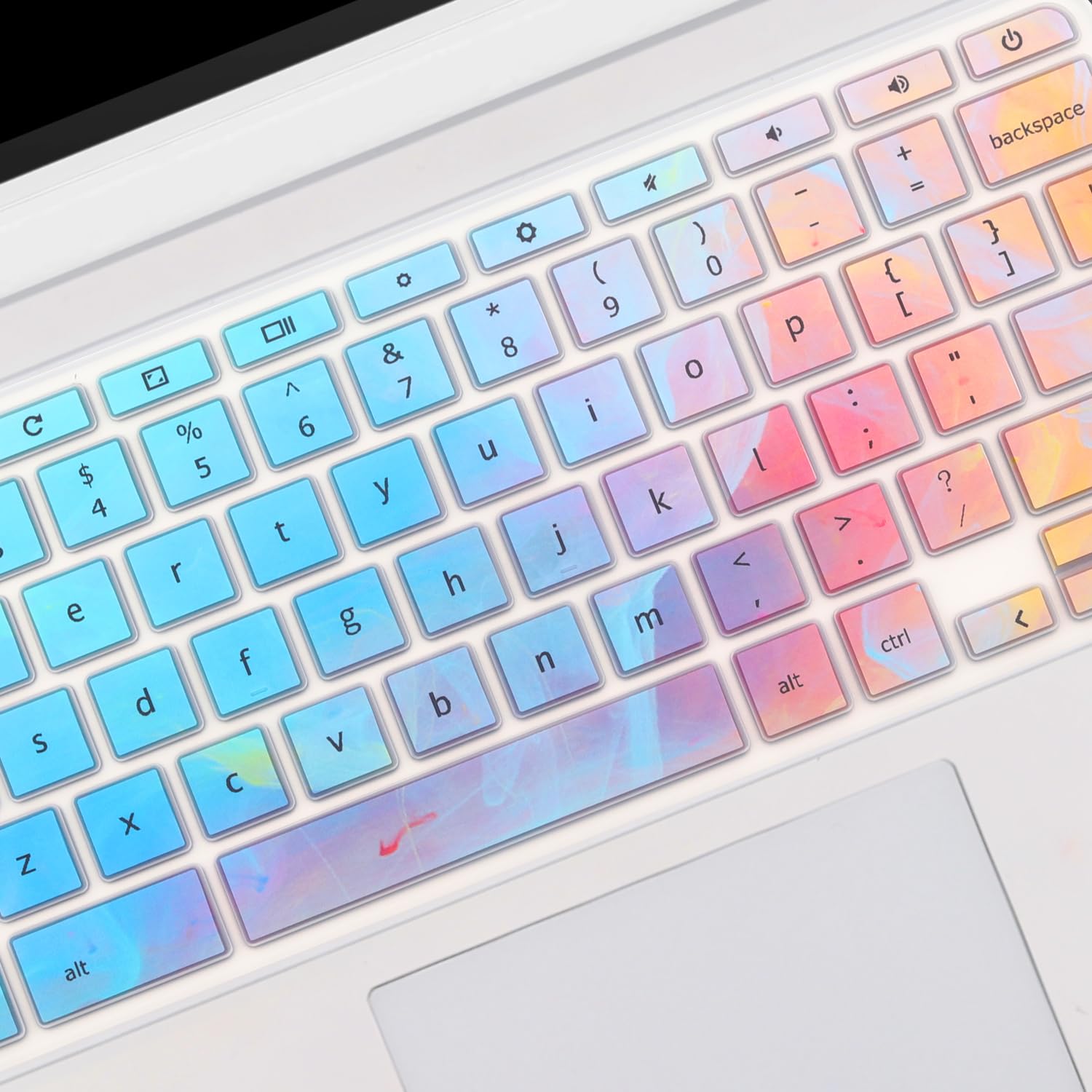 Colorful Silicone Keyboard Cover for Acer Chromebook Spin 11/13 (Models 311, 314, 511, 512, 513, 514, CP311, CP511, CP713, C733, C734, C736, C851, C852, C933, CB311, CB314, CB514) - Waterproof & Dustproof Protection for School, Office & Travel Use