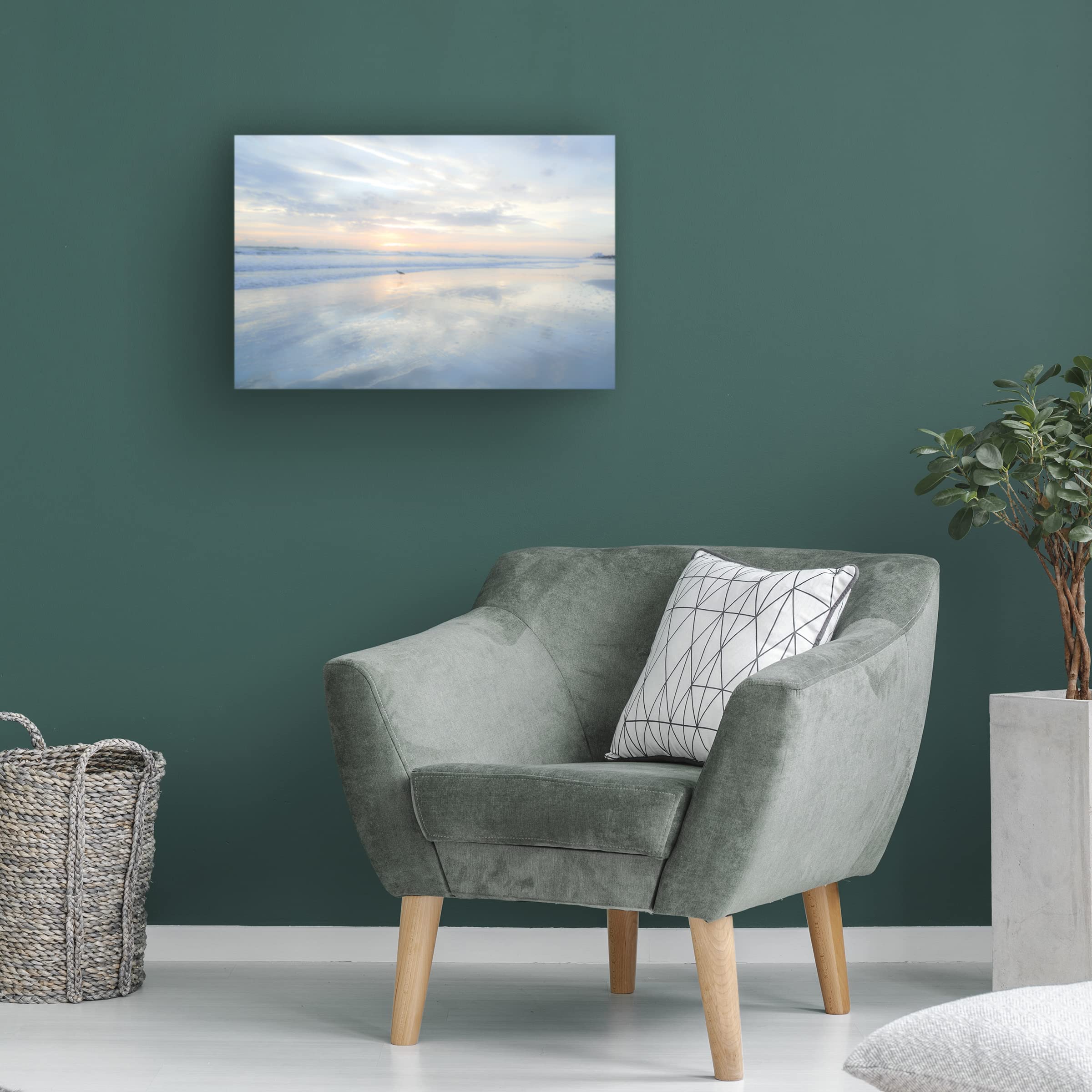 Blue Palomino 'Piper On A Pastel Morning' Canvas Wall Art Print - Modern Home Decor for Living Room, Bedroom & Office - Handmade Floral Landscape Painting