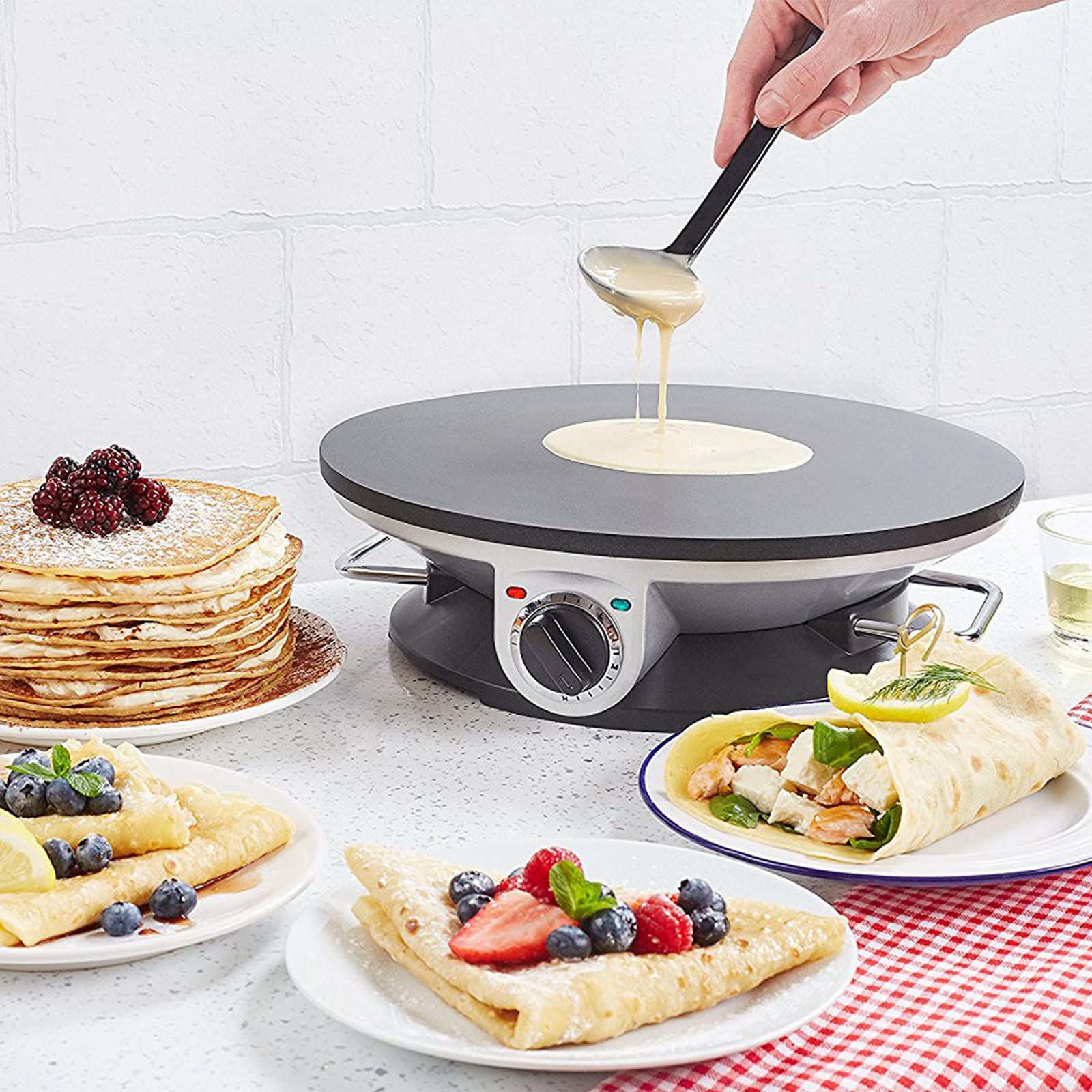 Stainless Steel Crepe Spreader & Spatula Kit - 7 Inch T-Shaped Metal Crepe Maker Tool (2Pcs Large Set) - Perfect for Making French Crepes, Pancakes & Desserts at Home or Professional Kitchens