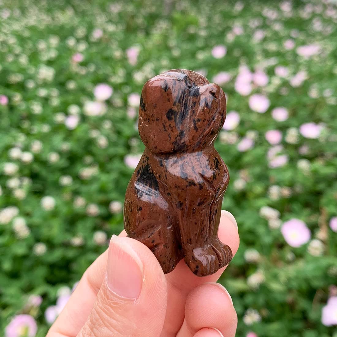 YGLINE 2 Inch Natural Crystal Statue - Healing Stones & Lucky Dog Figurine for Home Decor, Meditation & Feng Shui | Gemstone Gift for Spiritual Healing & Positive Energy