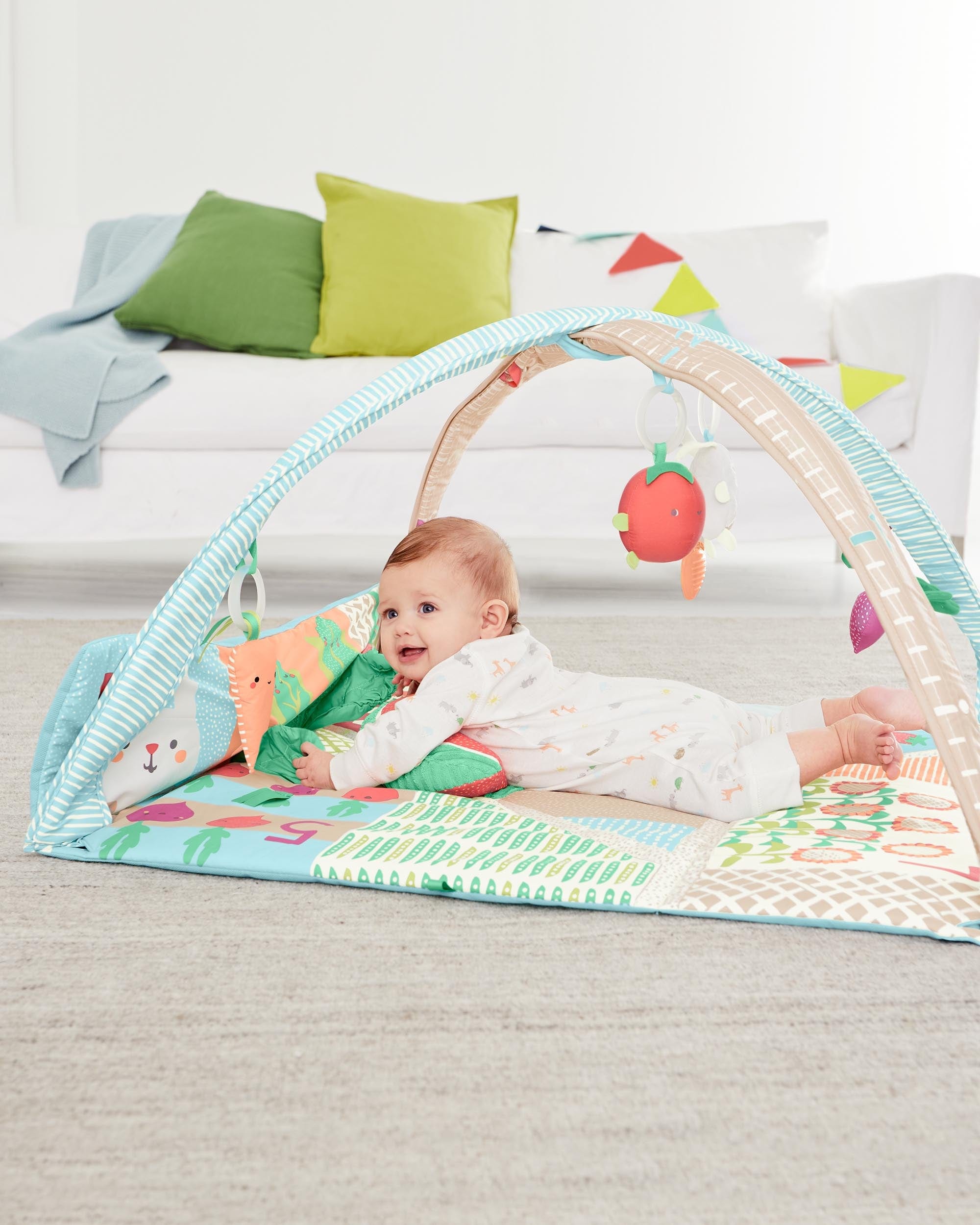 Skip Hop Activity Gym for Babies - Interactive Playmat with Toys & Music for Tummy Time & Sensory Development - Perfect for Newborns & Infants