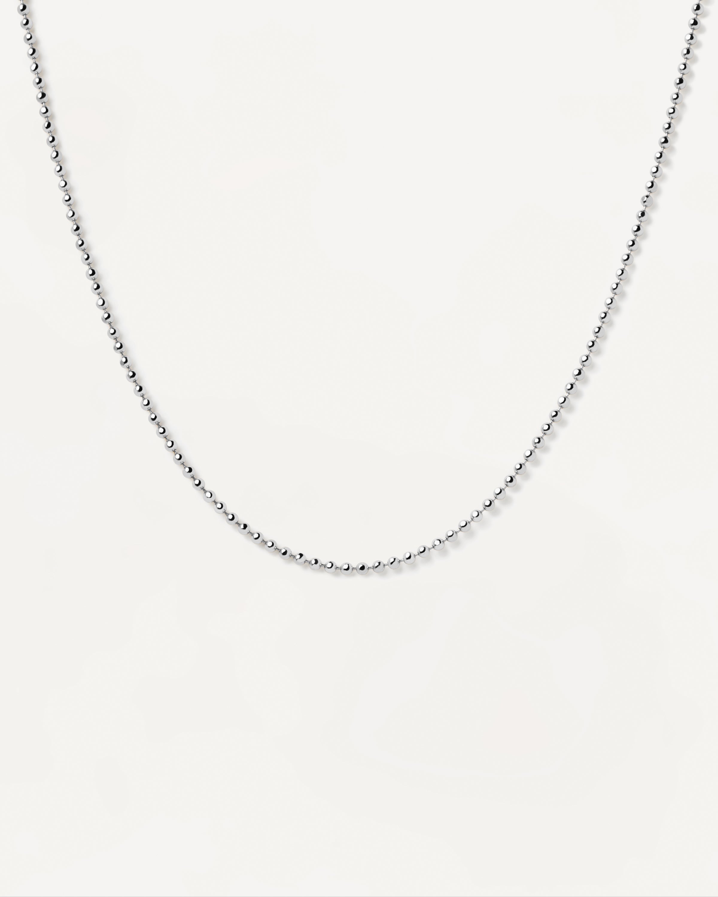 Stylish Silver Ball Chain Necklace for Women & Men - Perfect for Everyday Wear, Layering & Gift Giving