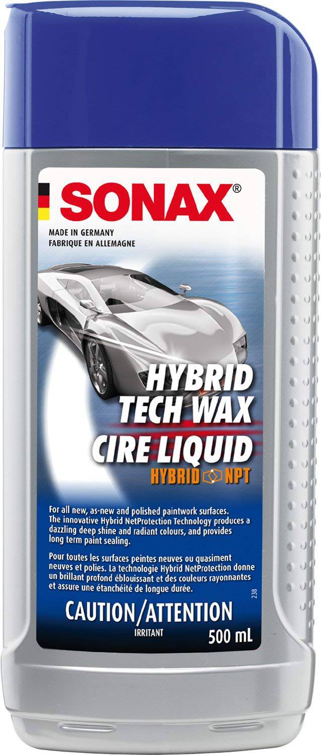 Sonax 201200 740 Hybrid NPT Liquid Wax, 500ml - Premium Car Wax for Long-Lasting Shine & Protection - Perfect for Detailing, Show Cars & Daily Drivers