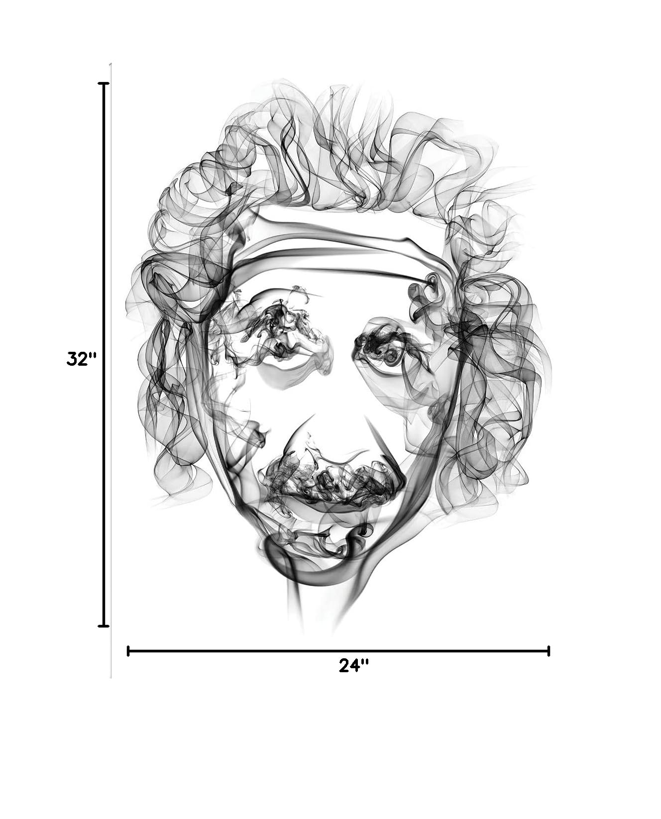 Einstein Canvas Wall Art Print - Premium Fine Art Painting by Octavian Mielu - 24x32 Inch Ready to Hang - Perfect for Living Room, Bedroom, Office Decor - Unique Gift Idea for Science Lovers & Home Decor Enthusiasts