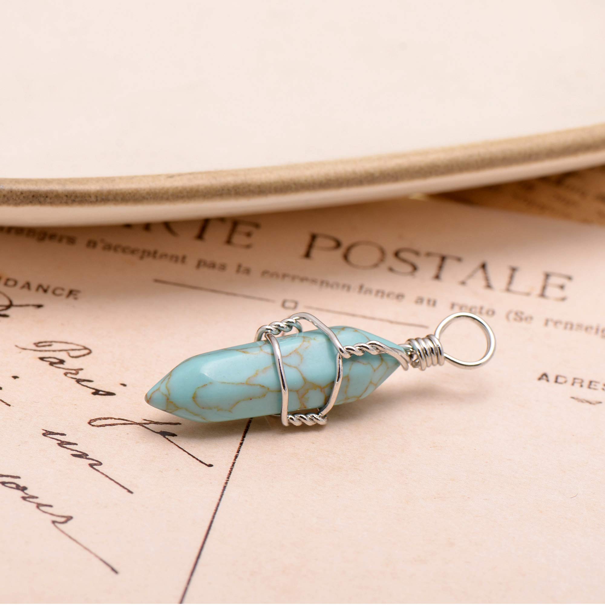 Paialco Genuine Hand-Wired Crystal Point Chakra Healing Pendant Necklace - Natural & Created Gemstones for Energy Balancing & Spiritual Wellness | Perfect for Meditation, Yoga & Reiki Healing Sessions