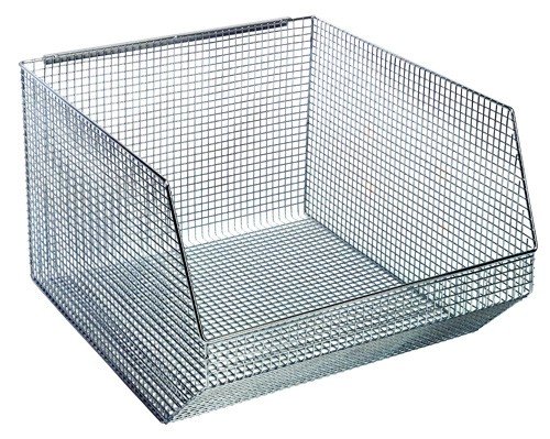 Stainless Steel Chrome Wire Mesh Stackable & Hanging Storage Bins - Perfect for Kitchen, Garage, Office & Closet Organization