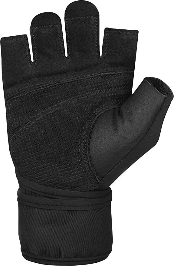 Harbinger Unisex Pro WristWrap Gloves 2.0 - Weightlifting & Cross Training Wrist Support for Gym, Powerlifting & Fitness Workouts - Black