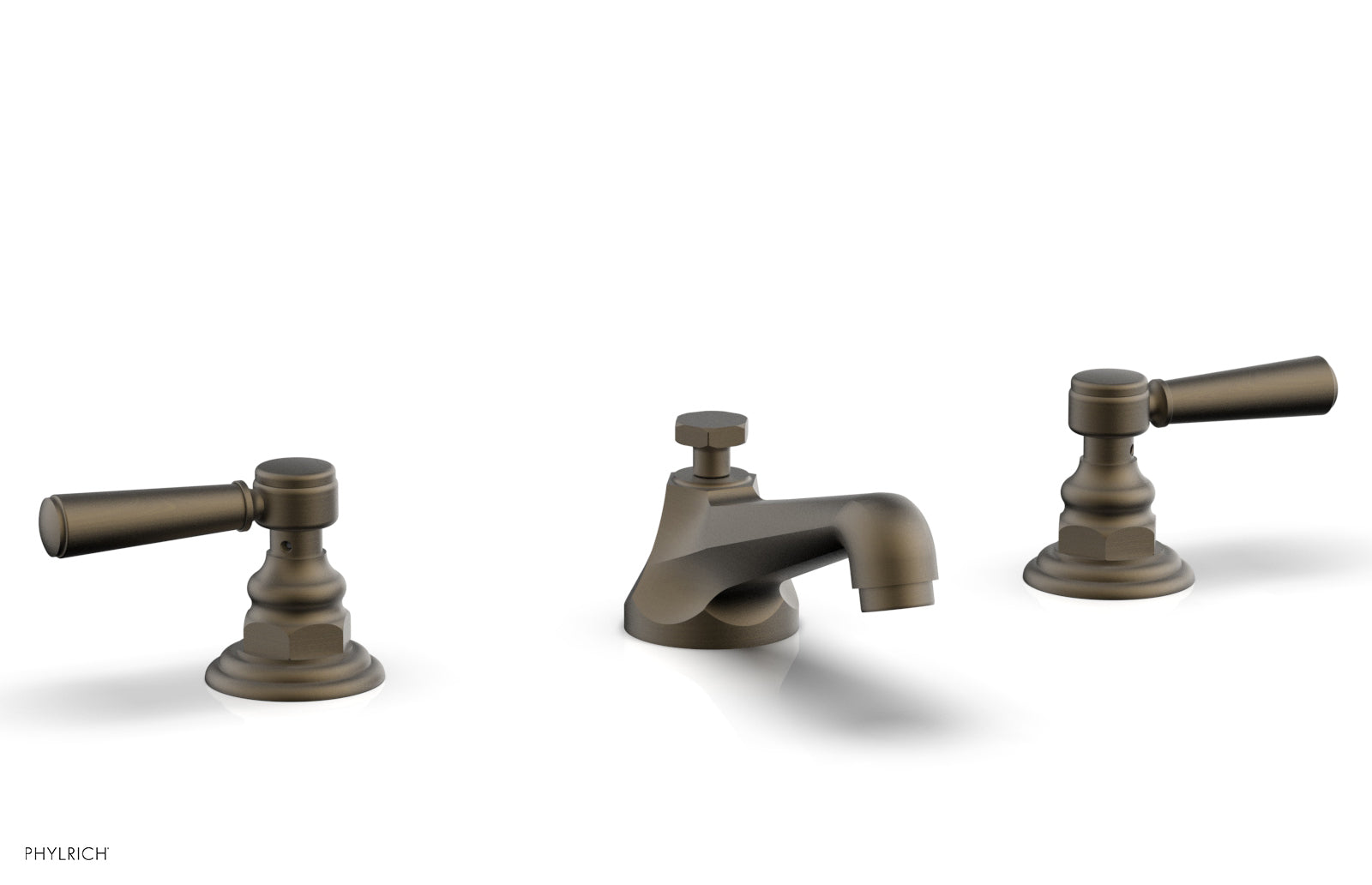 HEX TRADITIONAL 8-Inch Widespread Bathroom Faucet Lever Handles - Brushed Nickel Finish - Compatible with Most Standard Faucets - Perfect for Bathroom Vanity Sink Renovation and Modern Home Upgrade