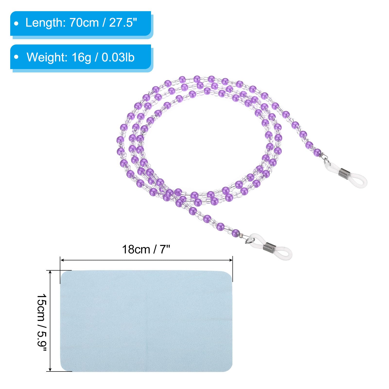 Stylish Beaded Eyeglass Chains for Women - Adjustable Glasses Holder with Loop Ends for Reading, Sunglasses & Fashion Accessories | Perfect for Work, Travel & Everyday Use