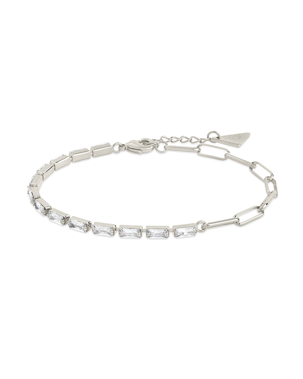 Hunter CZ Tennis & Paperclip Chain Bracelet for Women - Elegant Cubic Zirconia & Gold Plated Jewelry - Perfect for Parties, Weddings & Everyday Wear