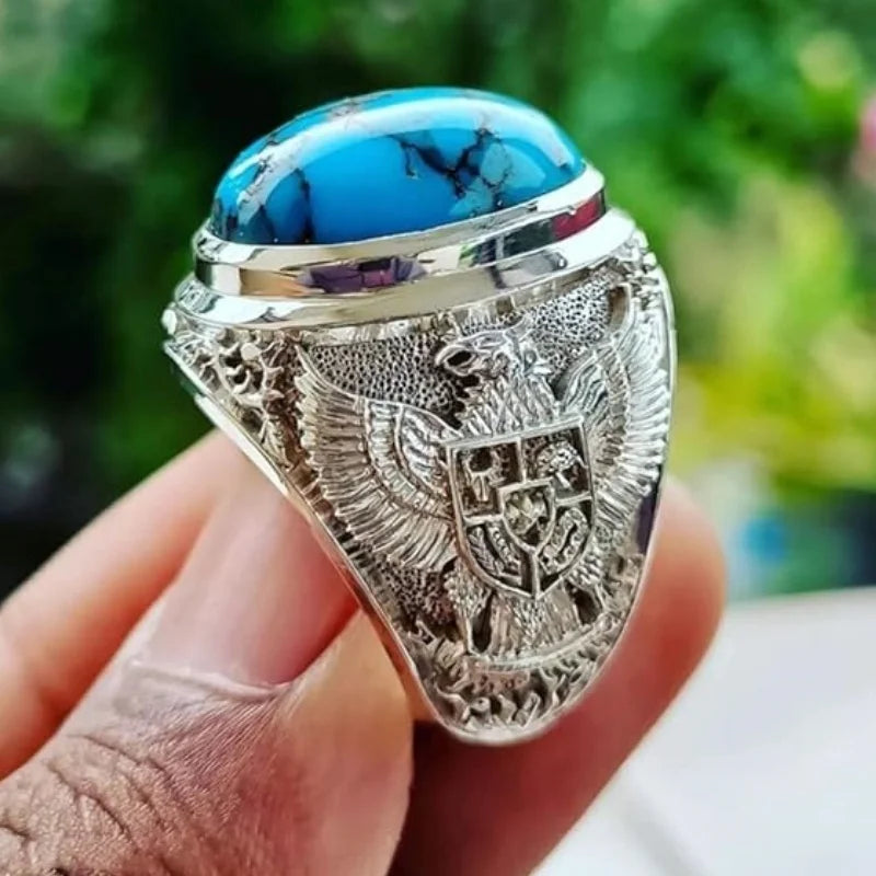 Eagle Ring for Men & Women - Stainless Steel Adjustable Band, Gothic Punk Jewelry - Perfect for Weddings, Parties & Everyday Fashion