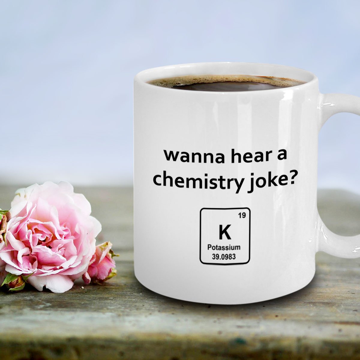 Funny Chemistry Pun Mugs - Potassium Joke Coffee Cup - Science Teacher Gifts - Perfect for Classroom, Lab & Office Use