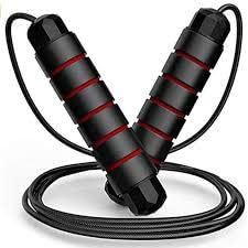 Speed Jump Rope for Adults & Kids - Adjustable Tangle-Free Skipping Rope for Fitness, Boxing, CrossFit & Weight Loss - Red