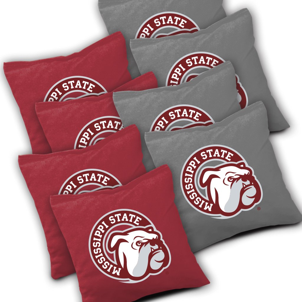 Mississippi State Bulldogs Cornhole Bags Set of 8 - Official NCAA Licensed ACA Regulation Bean Bags for Outdoor Games | Made in USA | Perfect for Tailgating, Backyard Parties & College Sports Events