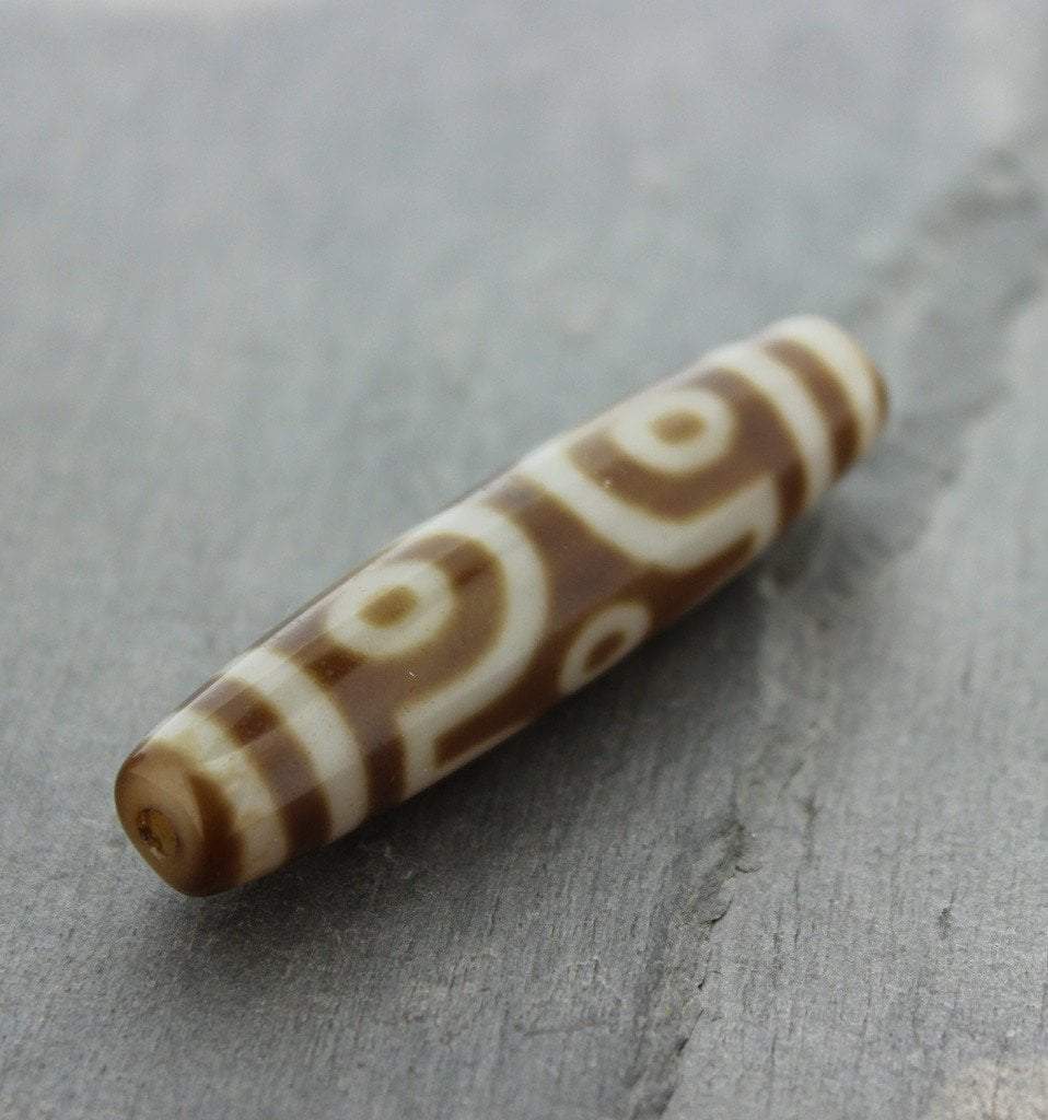 Authentic Tibetan 6-Eye Dzi Bead Bracelet - Deep Brown Agate Stone for Spiritual Protection & Good Luck | Meditation, Yoga & Energy Healing Jewelry