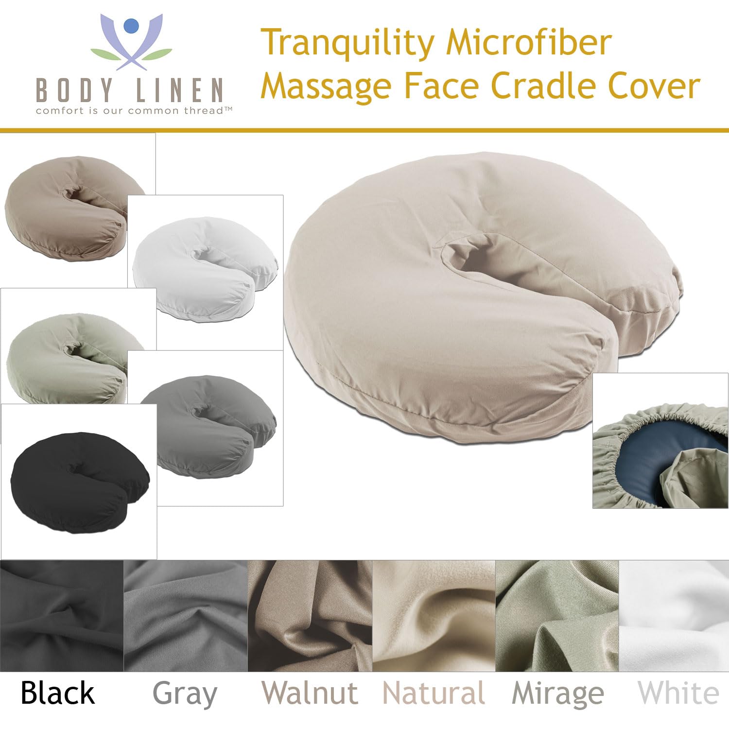 50 Pack Microfiber Massage Face Rest Covers for Spa & Salon - Ultra Soft, Durable Face Cradle Covers for Massage Tables & Chairs - Lightweight Body Linen Tranquility Covers (Walnut) - Perfect for Professional Massage Therapy, Facial Treatments & Relaxation Sessions
