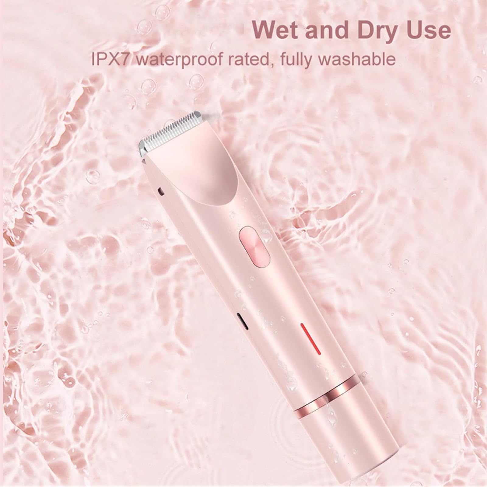 Gloaura Electric Shaver for Women - 2-in-1 Wet & Dry Lady Shaver with Double Detachable Heads - Painless Hair Removal for Legs, Bikini & Underarms - Rechargeable Cordless Razor for Travel & Home Use