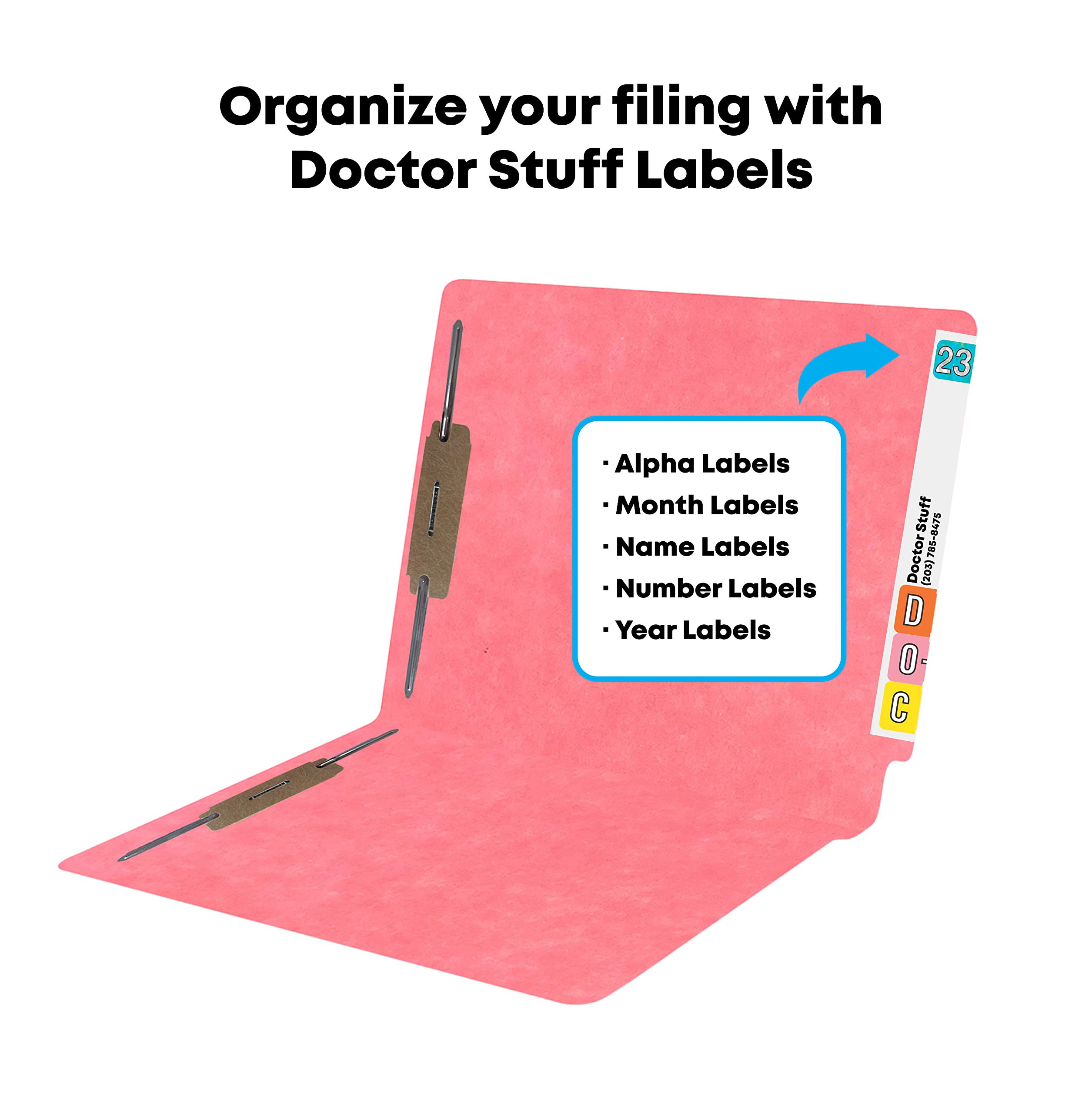 Premium Pink Legal Size File Folders - 2