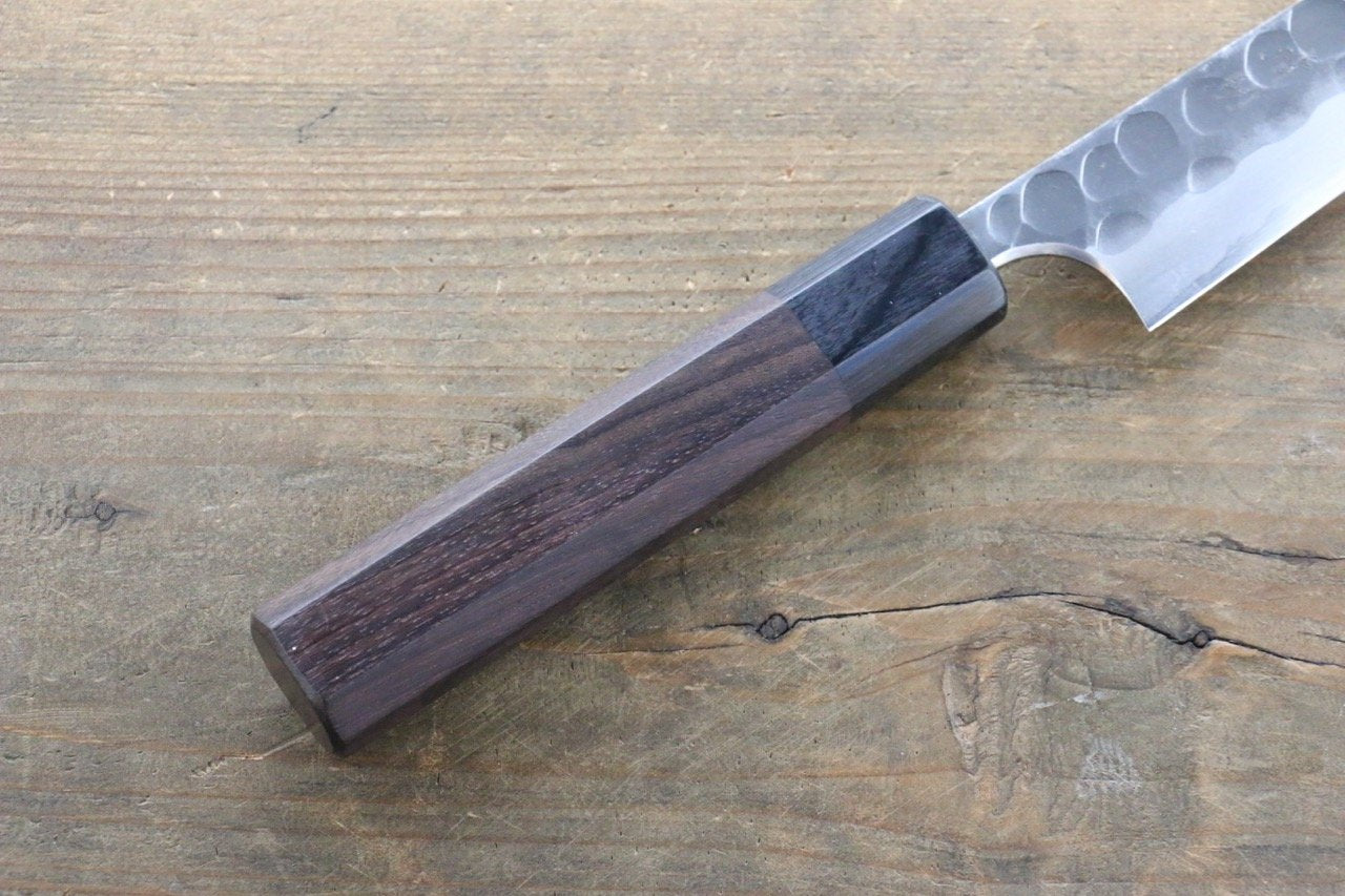 Premium Seisuke Blue Steel No.2 Hammered Kurouchi Petty Utility Knife 150mm (5.9