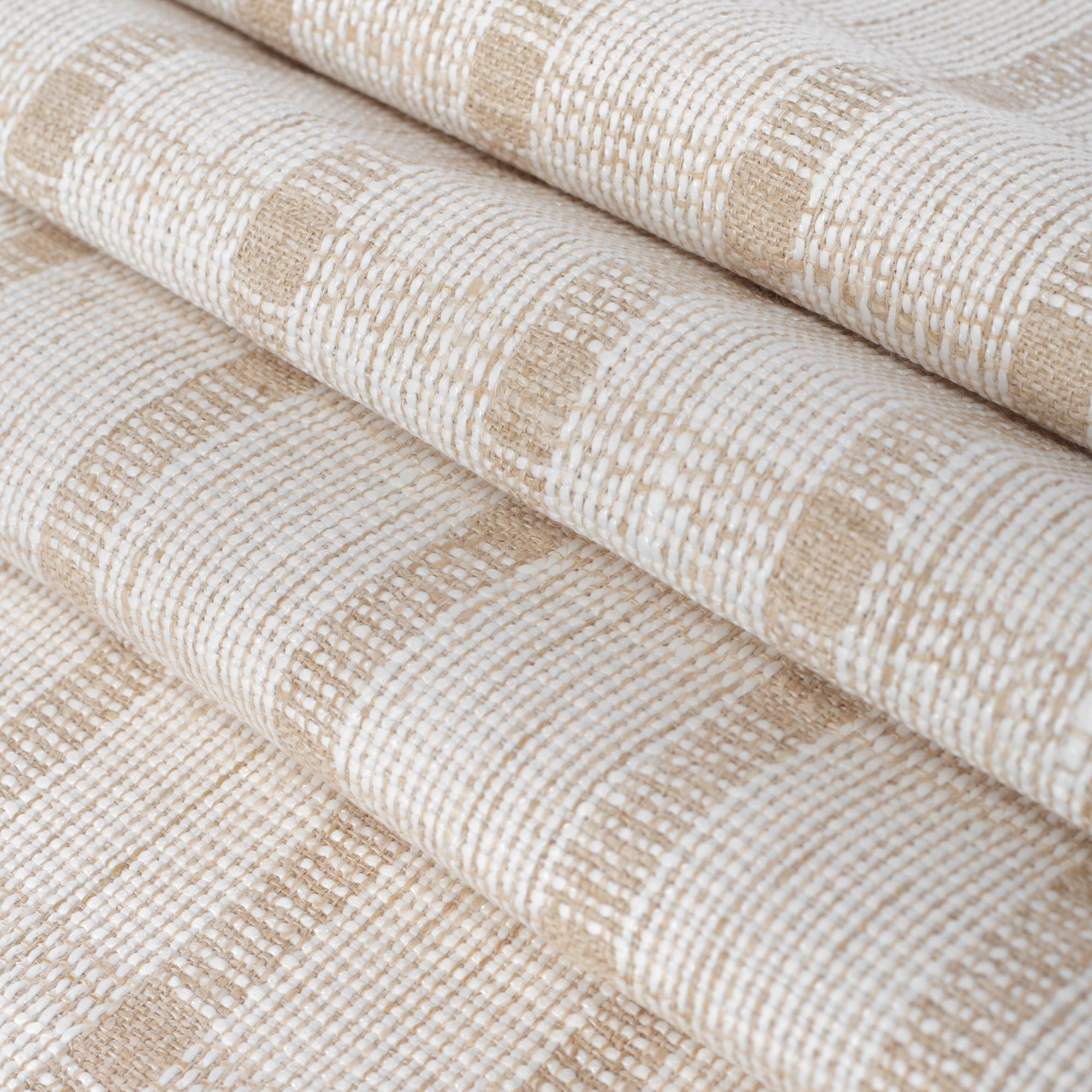 Harriet Check Fabric - Natural Cotton Plaid Textile for Upholstery, Curtains & Home Decor | Perfect for DIY Sewing Projects & Crafting