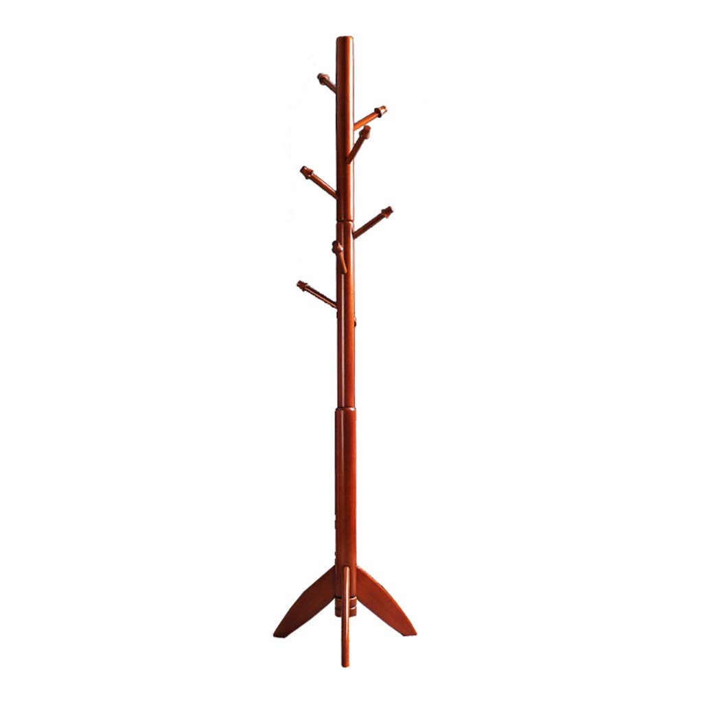 Modern Wooden Coat Rack Stand - Freestanding Entryway Hall Tree for Living Room & Bedroom - Brown Home Coat Rack (48