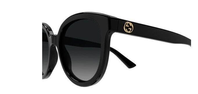 Gucci GG1315S 002 Black/Grey Polarized Cat Eye Sunglasses for Women - UV Protection, Fashion Accessory for Outdoor Activities, Beach & Driving