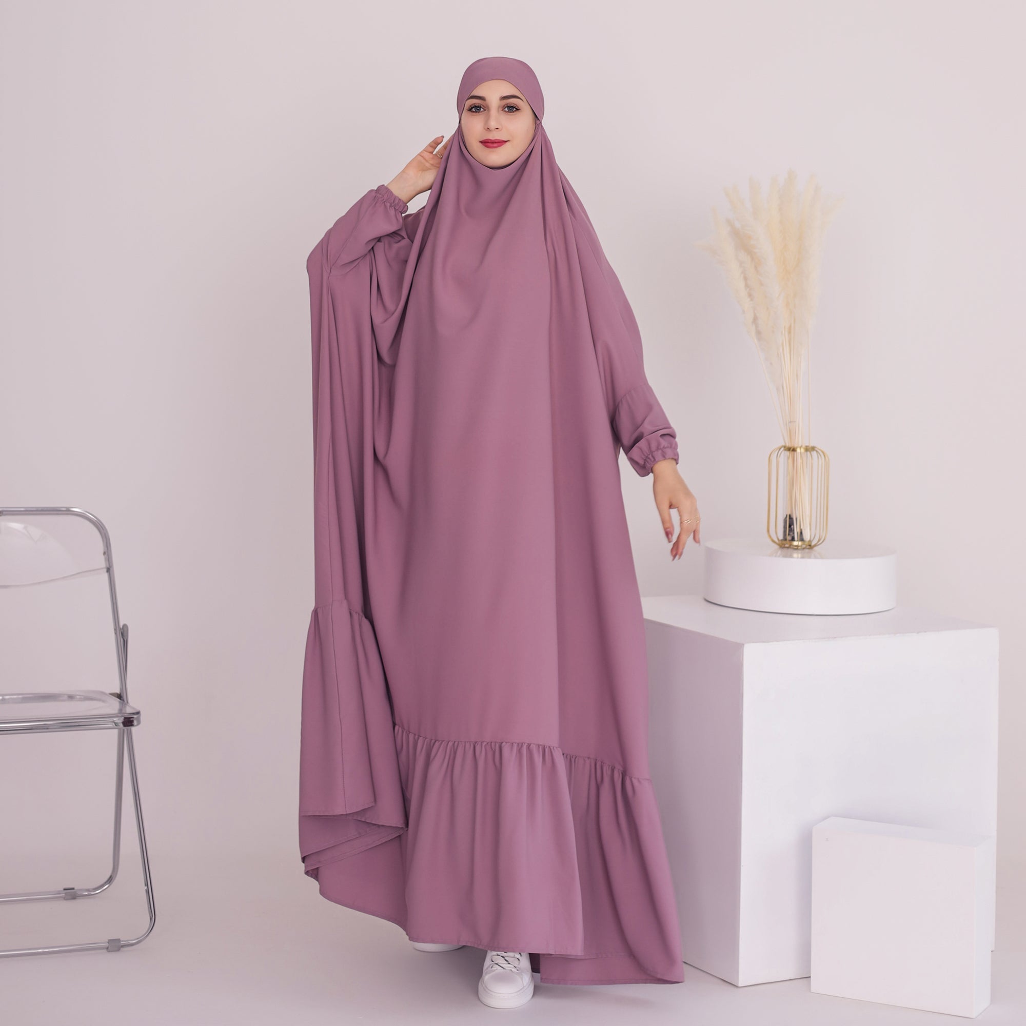 Anissa Jilbab Dust - Premium Muslim Hijab Scarf for Women - Perfect for Daily Wear, Prayer & Modest Fashion