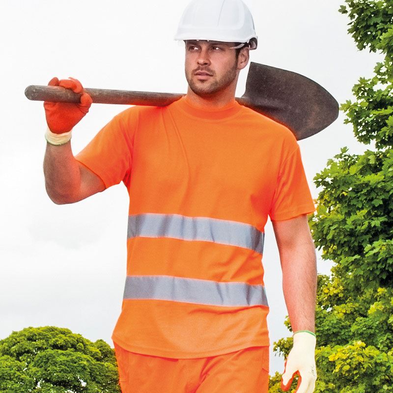 Portwest PW090 Men's 100% Cotton Comfort T-Shirt - Soft Breathable Casual Tee for Everyday Wear, Work & Outdoor Activities
