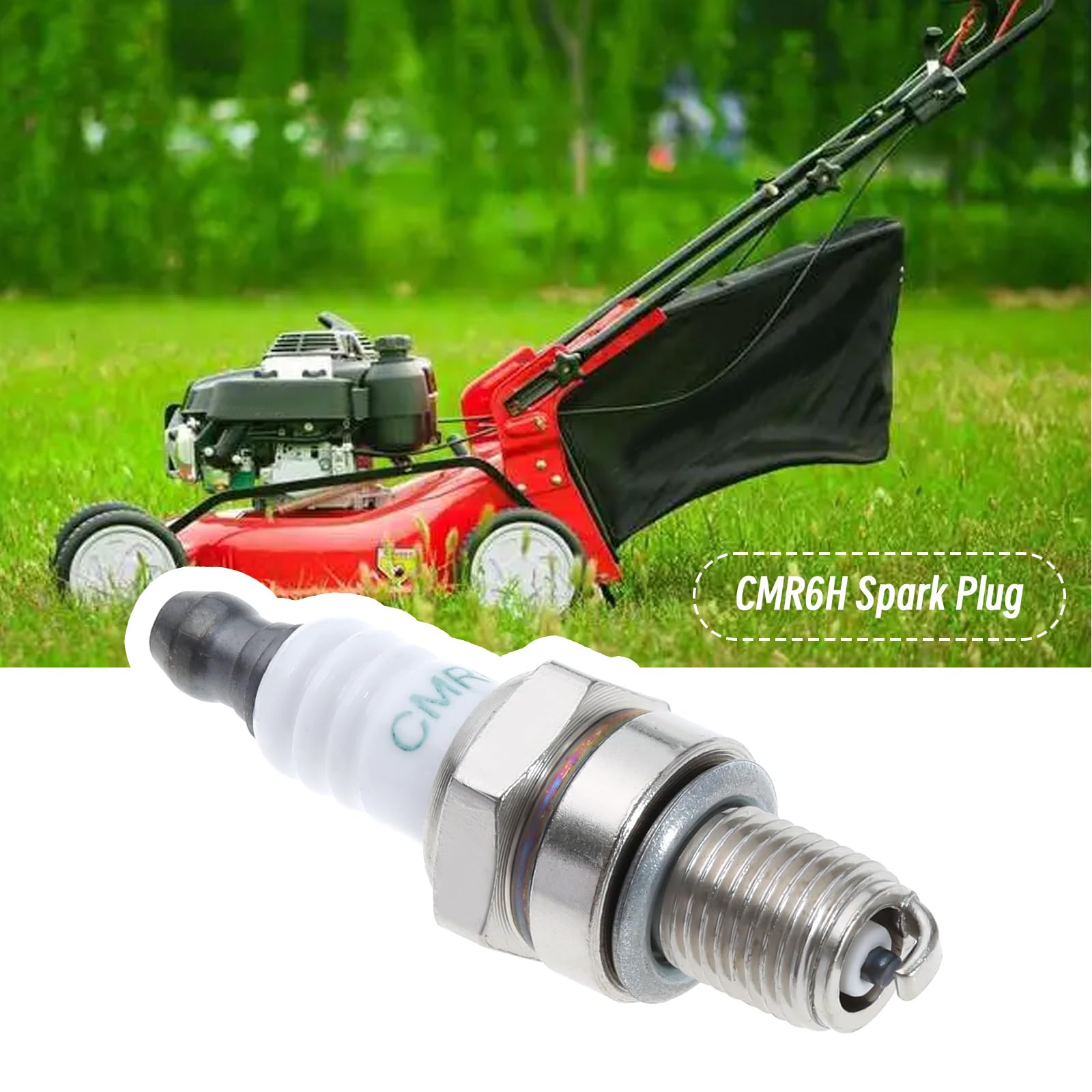 3 Pack CMR6H Spark Plug Compatible with Stihl FS90 FS100 FS110 FS90R FS100R FS110R Trimmer - Replacement Parts for Garden Tools & Accessories - Perfect for Lawn Care, Landscaping & Outdoor Maintenance