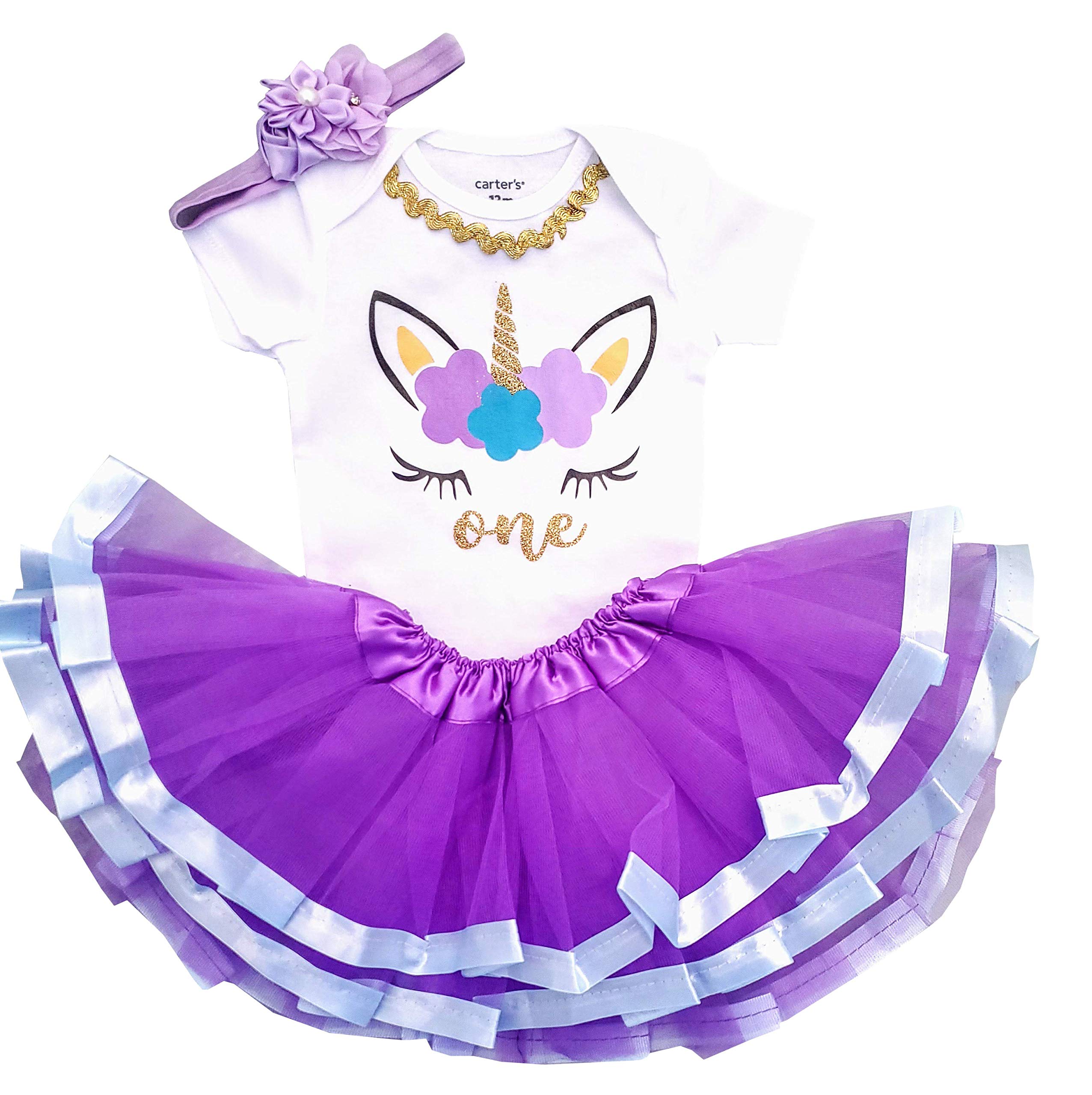 1st Birthday Outfit for Baby Girl - Sparkly Unicorn Tutu Dress | Perfect for Birthday Party, Photo Shoot & Special Occasions