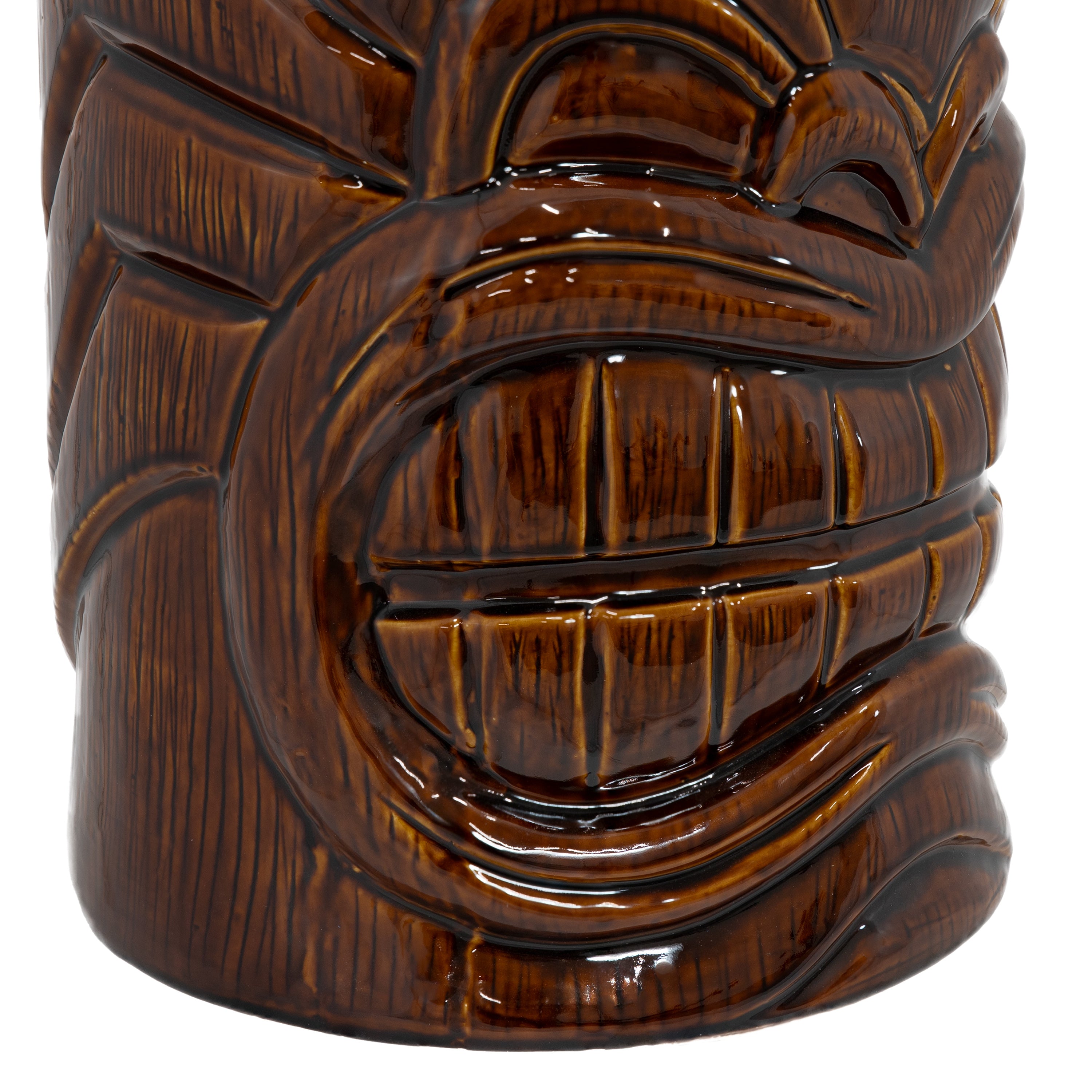 Sunnydaze Tiki Head Ceramic Garden Stool & Side Table - 17 Inch Outdoor Patio Decor for Poolside, Porch, or Backyard Seating