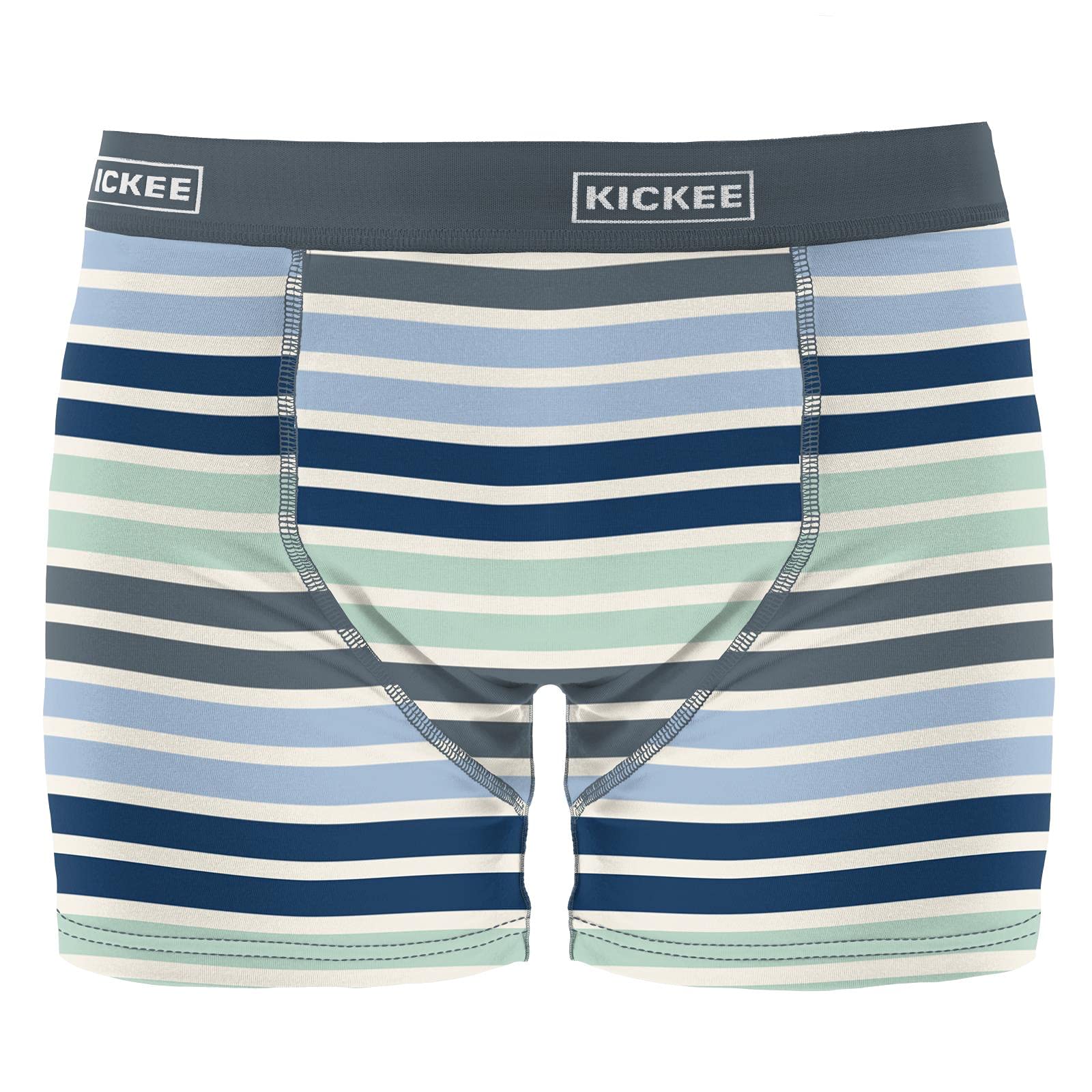 KICKEE Men's Silky Soft Print Boxer Brief Underwear - Comfortable & Breathable Cotton Blend for Everyday Wear - Perfect for Workout, Lounge & Sleep