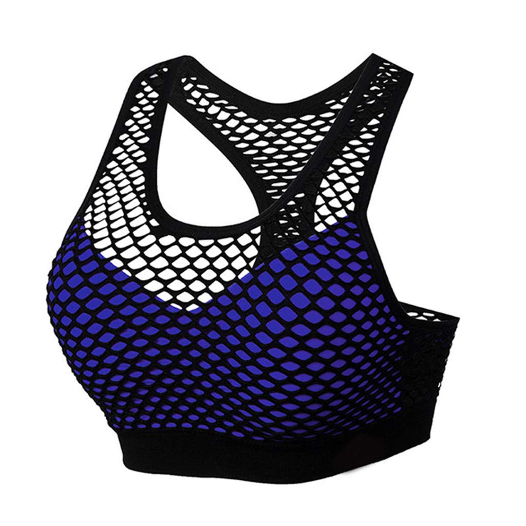 HDGTSA Women's Running Yoga Sports Bra - Breathable Mesh Cutout Top for Fitness & Workout - Perfect for Gym, Yoga, and Active Lifestyle