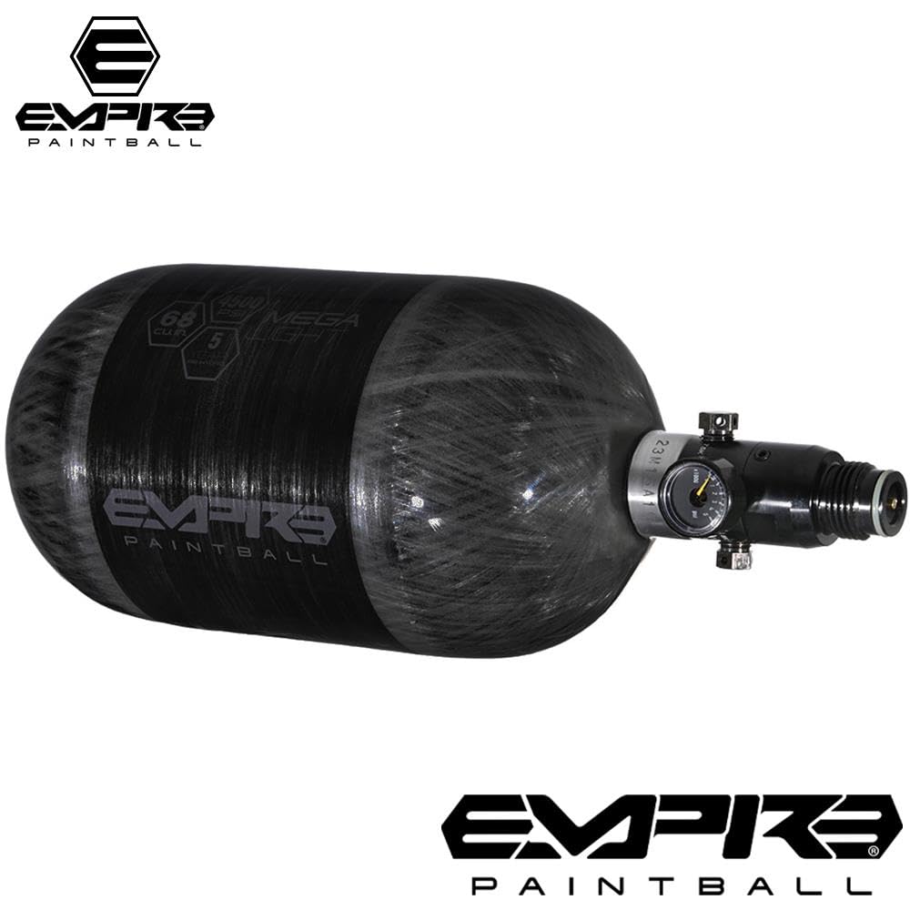 Empire Paintball MEGA LITE 68/4500 Carbon Fiber HPA Tank - Lightweight Compressed Air System for Paintball & Airsoft (Tournament & Outdoor Game Use)