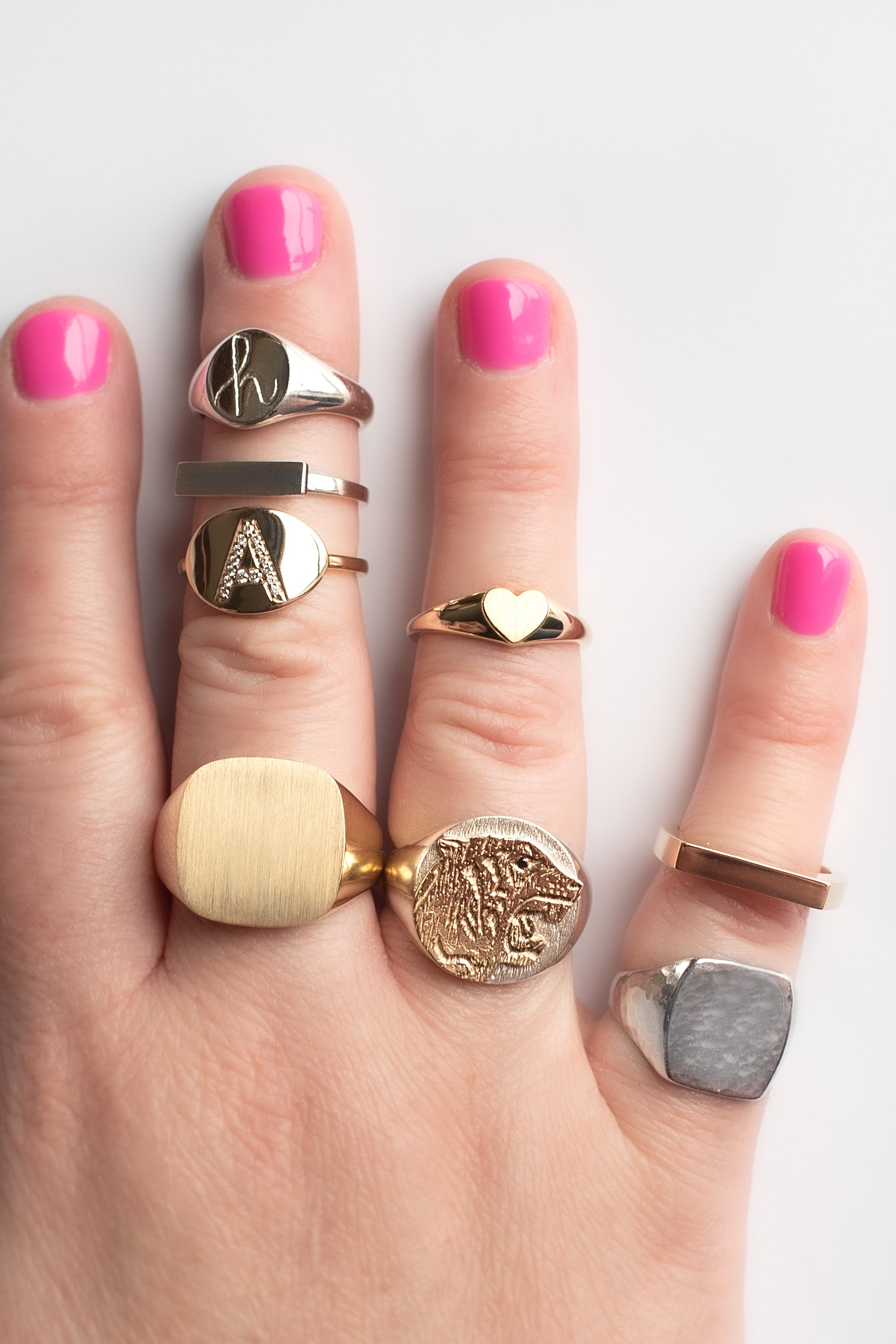 Personalized Diamond Initial Ring for Women - Custom Engraved Name Letter Jewelry Gift for Her - Perfect for Birthdays, Anniversaries & Valentine's Day