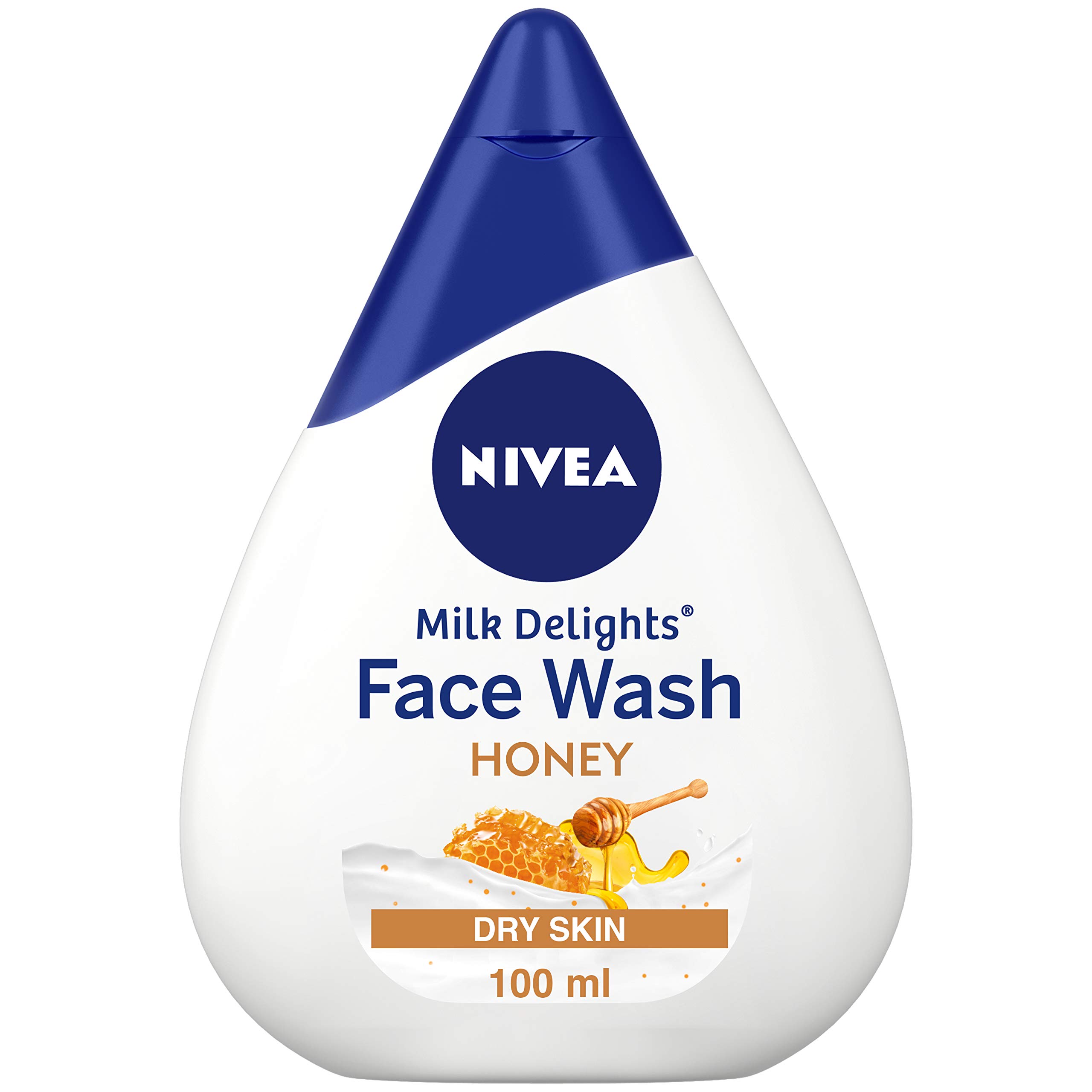 Nivea Milk Delights Moisturizing Honey Face Wash for Dry Skin - 100ml & Crème Care Body Wash for Women - 250ml | Gentle Cleansing & Hydrating Skincare Routine for Daily Use