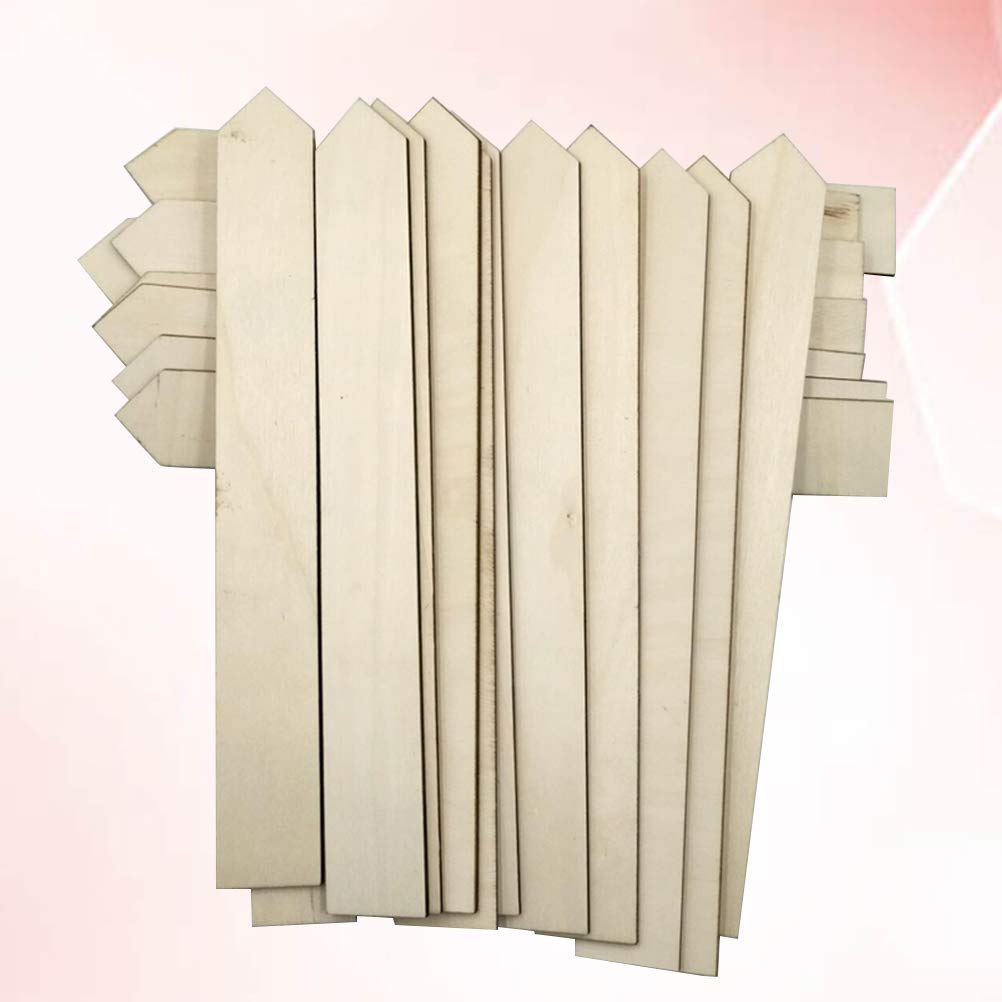 50 Pack Wooden Garden Labels with Long Strip Stakes - Durable Plant Markers for Herbs, Vegetables & Flowers - Perfect for Outdoor Gardening & Indoor Plant Identification