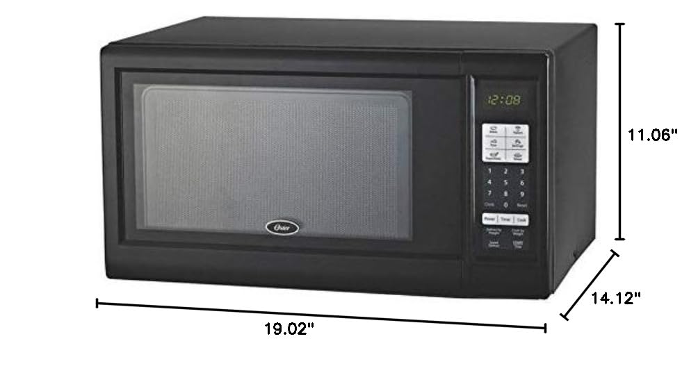 900W Black Countertop Microwave Oven for Home & Office - Fast Heating, Defrost & Reheat Food - Compact Space-Saving Design for Small Kitchens & Dorm Rooms