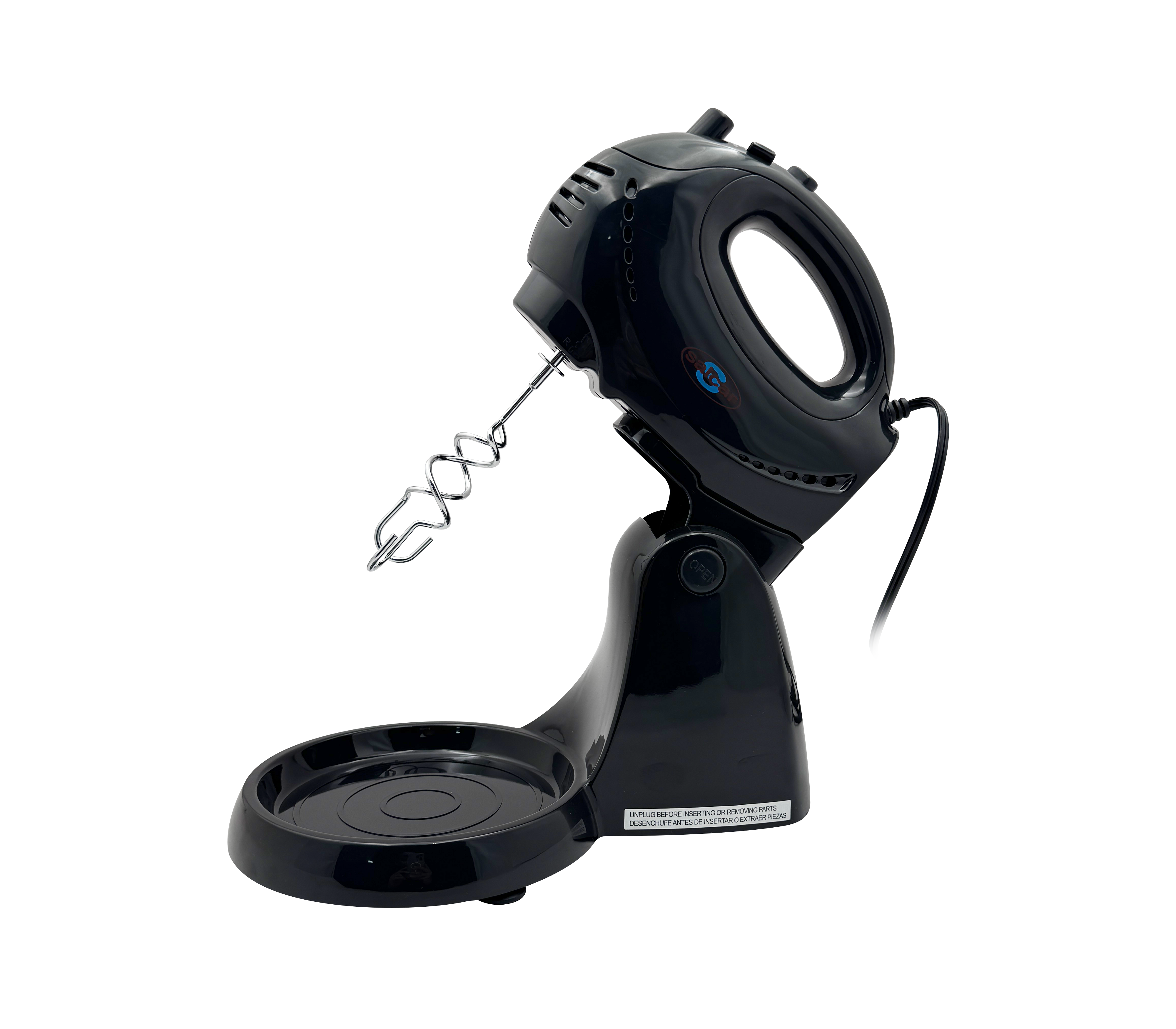 5-Speed Stand Mixer with Plastic Bowl - Black | Salcar | Perfect for Baking, Mixing Dough & Whipping Cream at Home