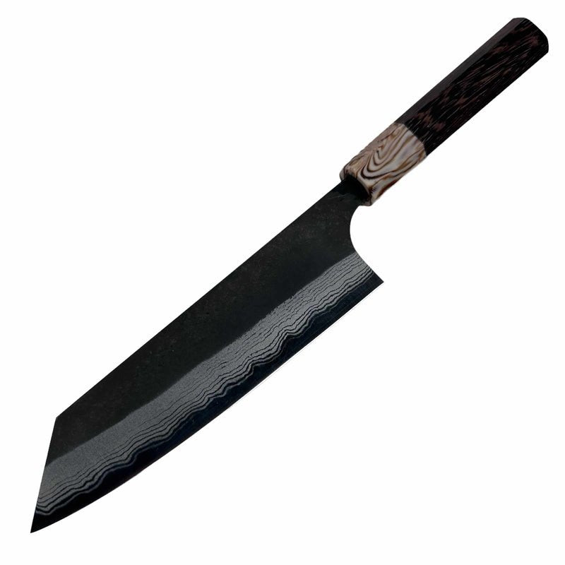 YOSHIMI KATO Kurouchi Aogami Super Bunka Knife 175mm - Japanese High Carbon Steel Kitchen Knife for Professional Chefs & Home Cooking, Perfect for Slicing, Dicing & Precision Cutting