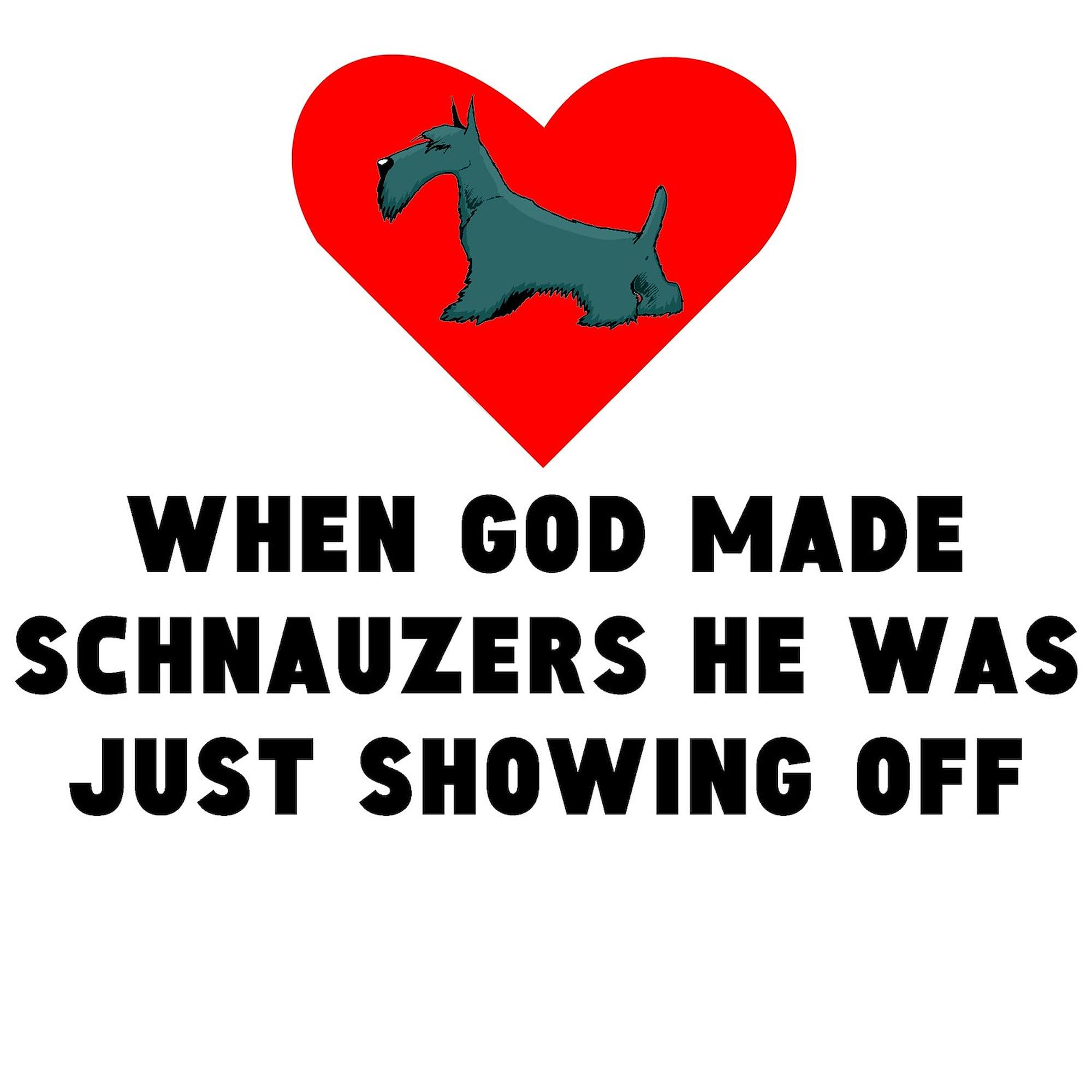 Funny Schnauzer Bumper Sticker - 'When God Made Schnauzers' Car Decal - Waterproof Vinyl Sticker for Cars, Laptops, Windows (Great Gift for Dog Lovers)