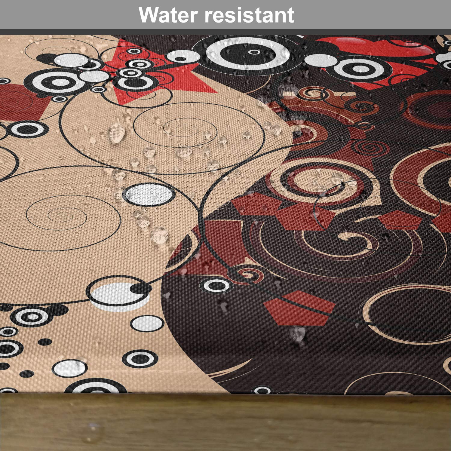 Ambesonne Modern Place Mats Set of 4 - Contemporary Geometric Design with Women Silhouette - Washable Fabric Table Mats for Dining Room & Kitchen Decor in Sand Brown, Seal Brown & Maroon - Perfect for Dinner Parties, Holiday Gatherings & Everyday Use