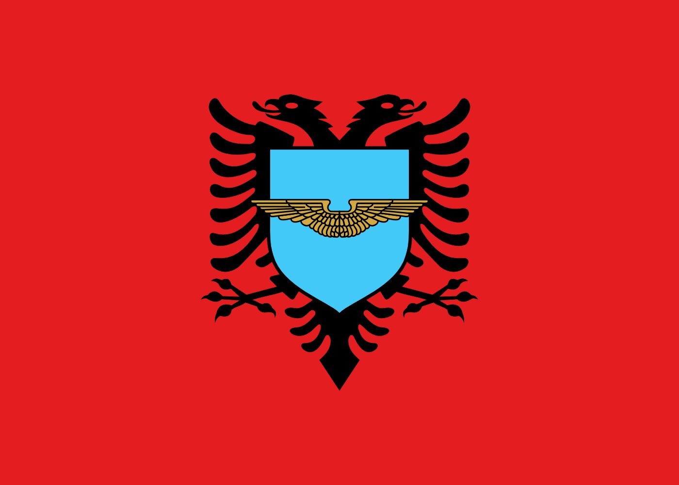 Albanian Air Force Ceremonial Flag - Large 3x5 ft (90x150cm) Outdoor Landscape Flag - 100% Made in Germany - Durable for Military Events, Parades & Patriotic Displays