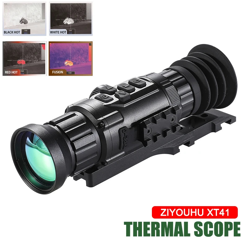ZIYOUHU XT41 Thermal Rifle Scope - 384x288 Resolution, 12μm Night Vision Monocular for Hunting & Outdoor Activities | Tactical Gear for Shooting, Wildlife Observation & Security Surveillance